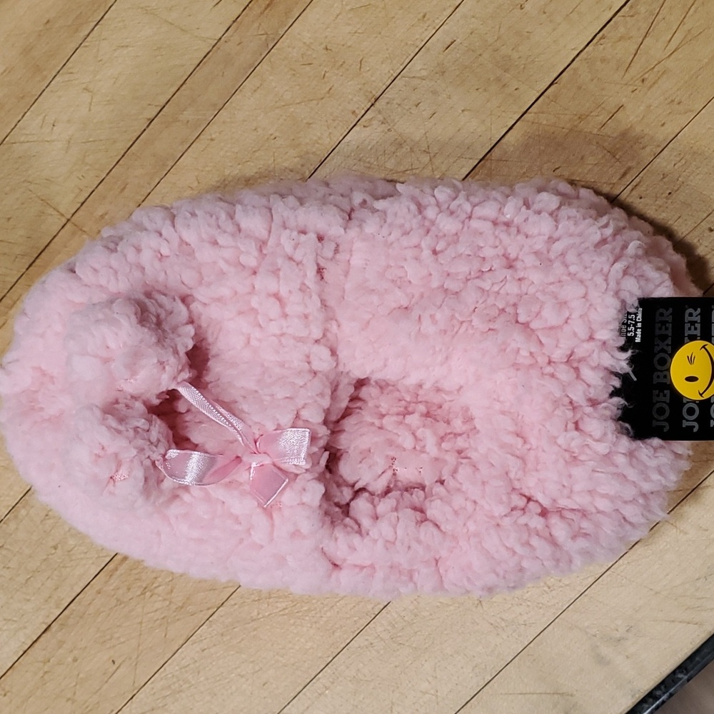 Pink gripper slippers